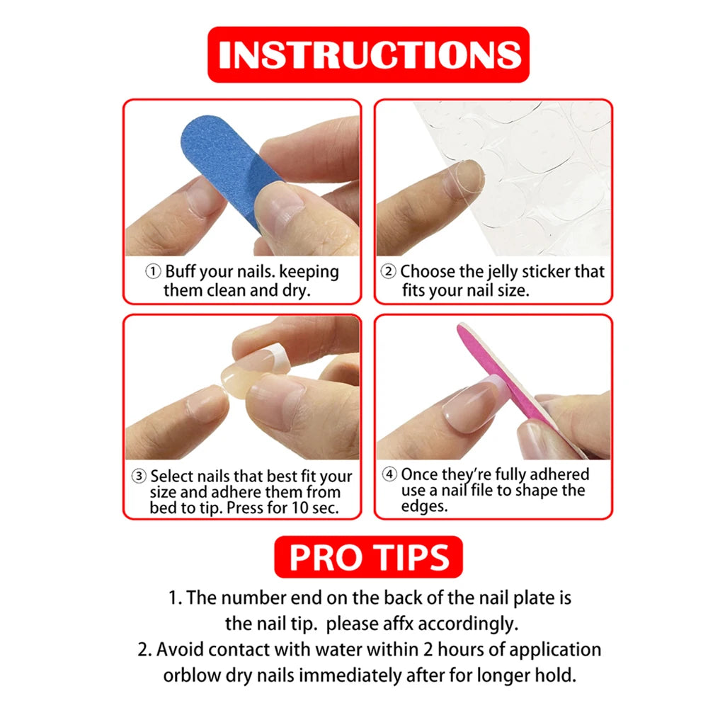 Fashion Trends 24Pcs/Set Women Girls Long Stiletto French White Gradient Full Coverage Wearable Fake Nail Press on Nail Art