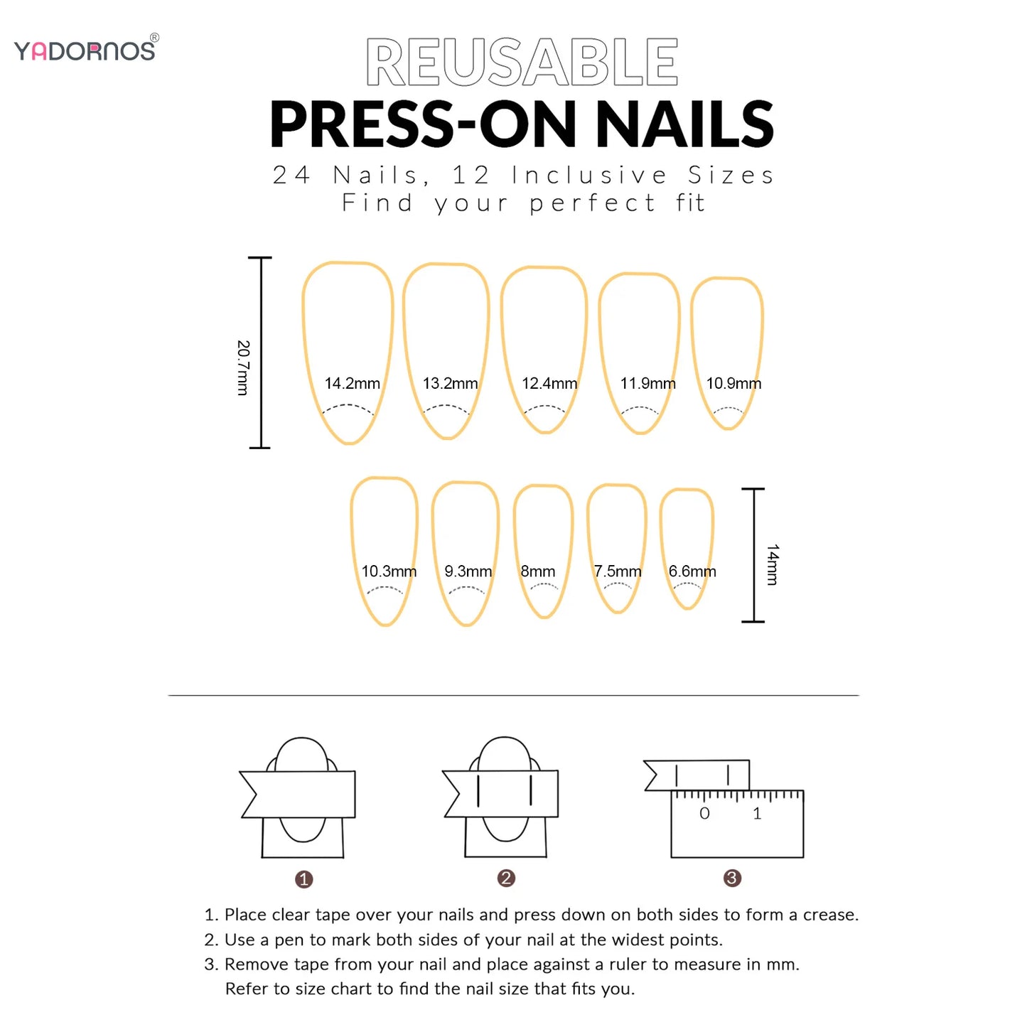 24pcs Sweet Letter Press On Nails Cute Cherry Bowknots Ladybug Strawberry Decor False Nails Blush Pink Almond Fake Nail For Girl