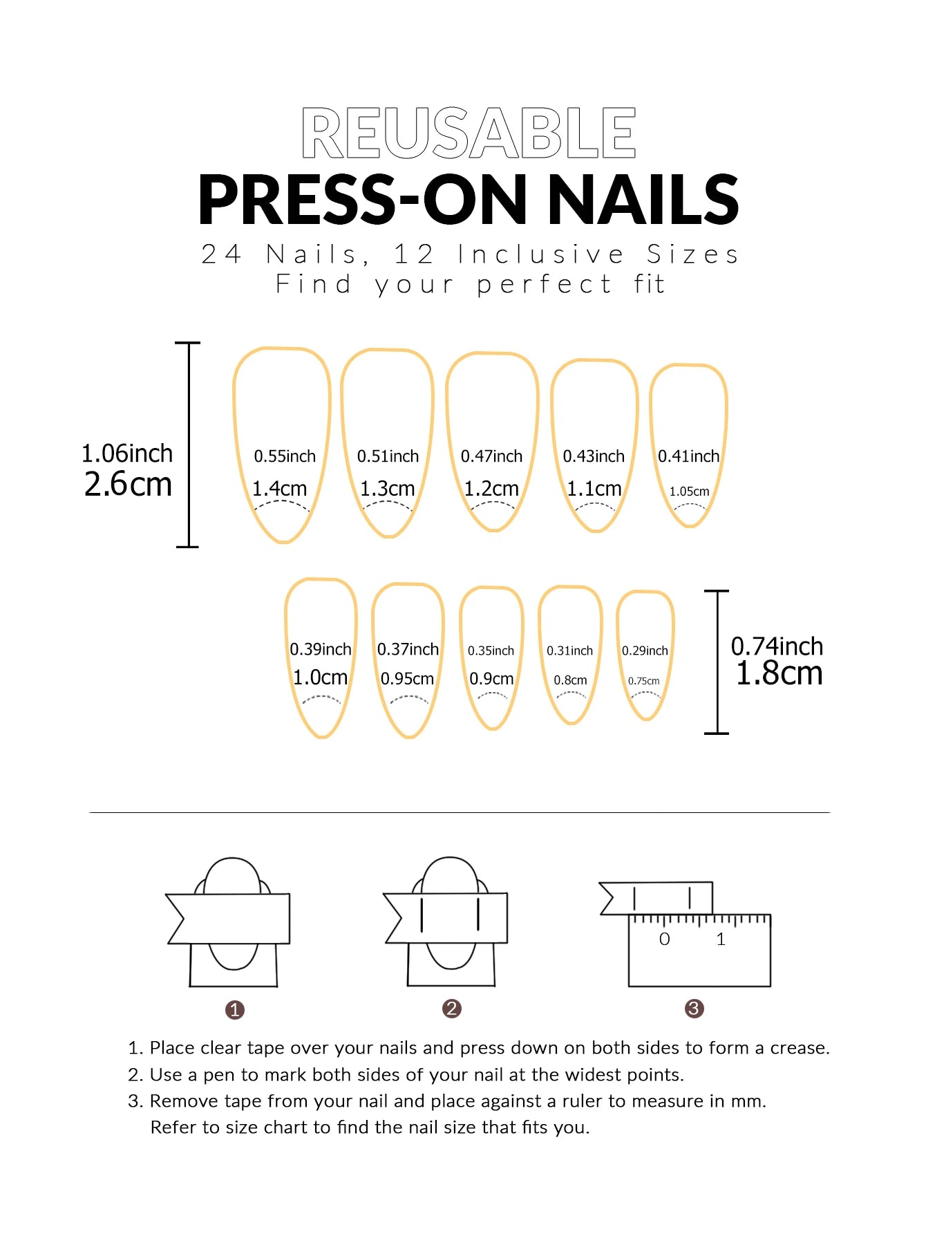 24pcs ，Black French Tip Press on Nails Valentine Fake Nails with  Glossy Almond Nails False Nails Black  on Nails