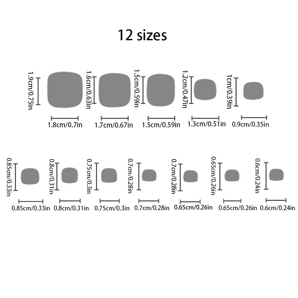 24 pcs Glossy Gold Silver Metallic Mirror Press On Chrome Toenails Short Square Fake Toenails for Women and Girls