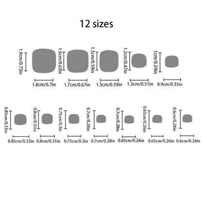 24 pcs Glossy Gold Silver Metallic Mirror Press On Chrome Toenails Short Square Fake Toenails for Women and Girls