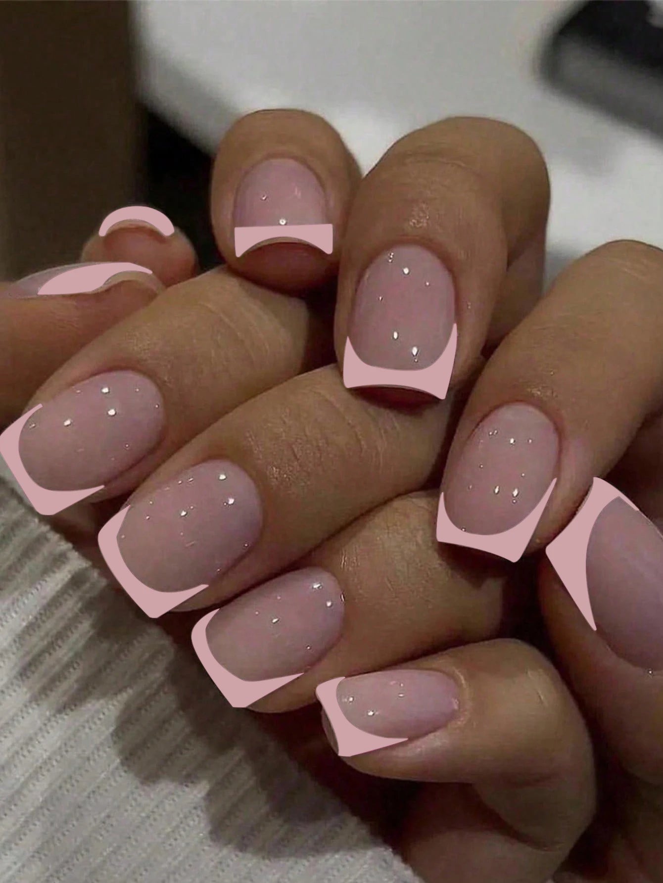 ARTAUG 24PCS Short colourful press on nails cartoon drawing press on nails cute sweety nails for girl women gift