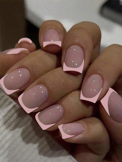 ARTAUG 24PCS Short colourful press on nails cartoon drawing press on nails cute sweety nails for girl women gift
