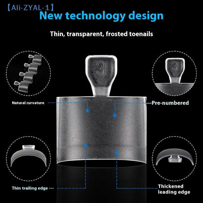 【ZYAL-1】120 Pcs/box Fake Toe Nail Tips Frosted Half Cover Toenail For Pedicure Square Press On Toenails Nail Salons DIY