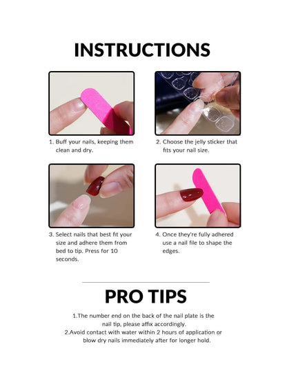 24pcs Instantly Upgrade Your Look With Red-edged Full-coverage False Toe Set 1pc Nail File & 1Nail Glue Sticker Kit Nails