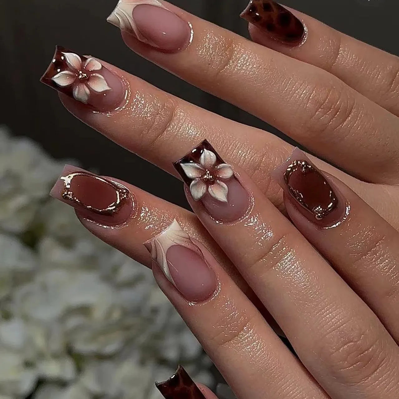 24pcs Press on Nails Short Almond Bowknot Black Press on Nails White Pearl Sweet French Tip Press on Nails Cute Nail Artificial