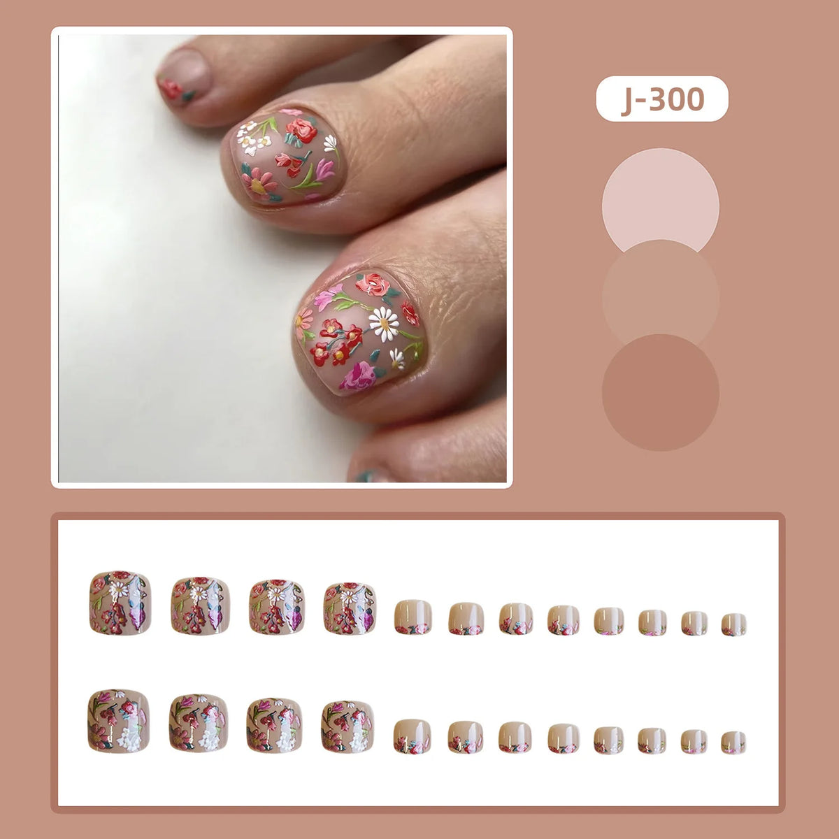 24pcs Shiny White False Toenails with Glitter Powder Design Square Fake Toe Nails Women Wearable Full Cover Press on Toenails
