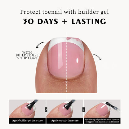 120pcs Pink/Naked French Fake Press On Toenails Shiny Glossy Short Square Full Cover Toenail Flake Kawaii Summer Women Toot Tips