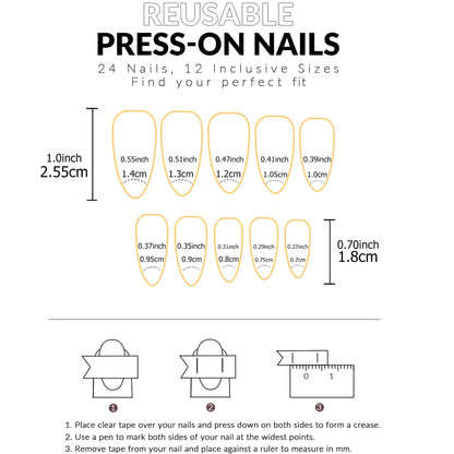 24PCS Medium Almond Fake Nails, Red Cat Eye Design, Sparkling Fake Nails, Handmade Full Coverage Acrylic Women'S Nail Art