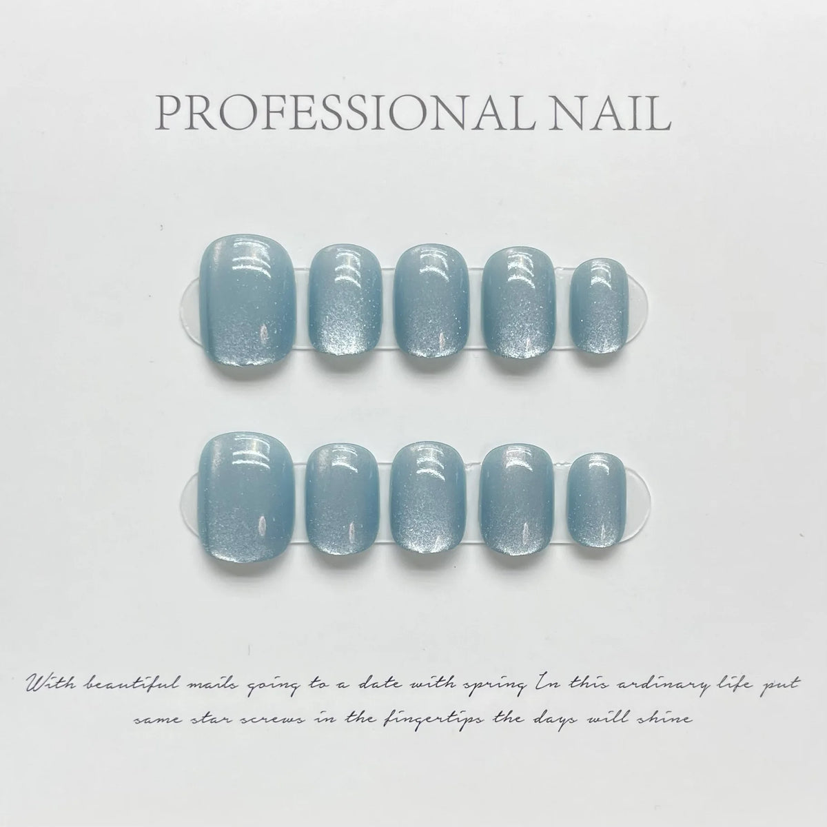 10pcs Pink Cat Eye Handmade Press on Nails Simple Fake Nails False Nail Artificial Nail Накладные Ногти Uñas Postizas Mujer 네일팁