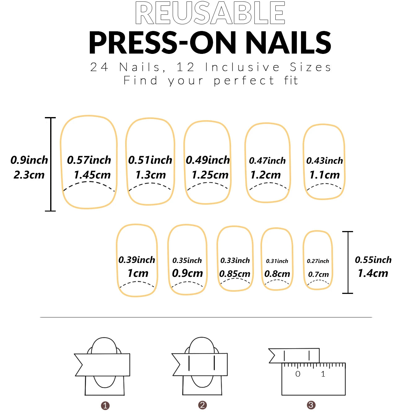 24PCS French Medium Square Fake Nail White Purple French Pointed Acrylic Nail with Silver Shining White Printed Design