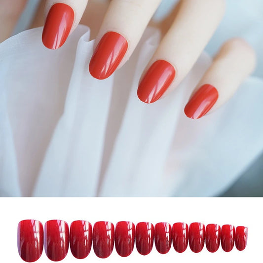 24pcs French Almond Press on Nails Ice Transparent Flower Shell False Nails Pearl Sparkling Detachable Wearing Fake Nail Uñas