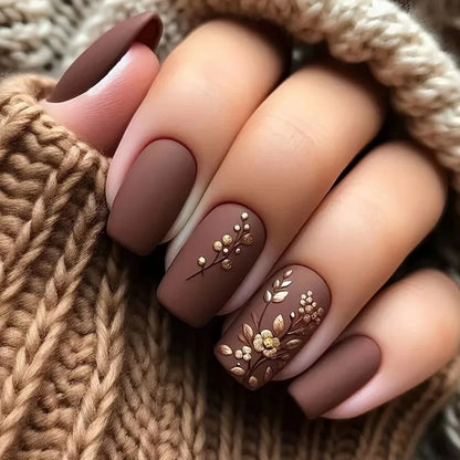 24Pcs Nude White French Fake Nail Short Square Nail Tips Fashion Wearable False Nails with Glue Simple Full Cover Press on Nails
