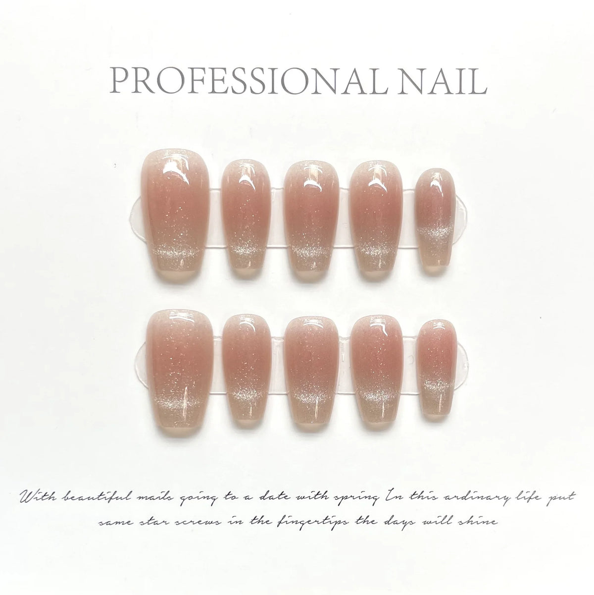 Handmade Press On Nails Gold Diamond Butterfly Metal Chain Pearl Decor Fake Nail Patches Flash French Style Luxury False Nails