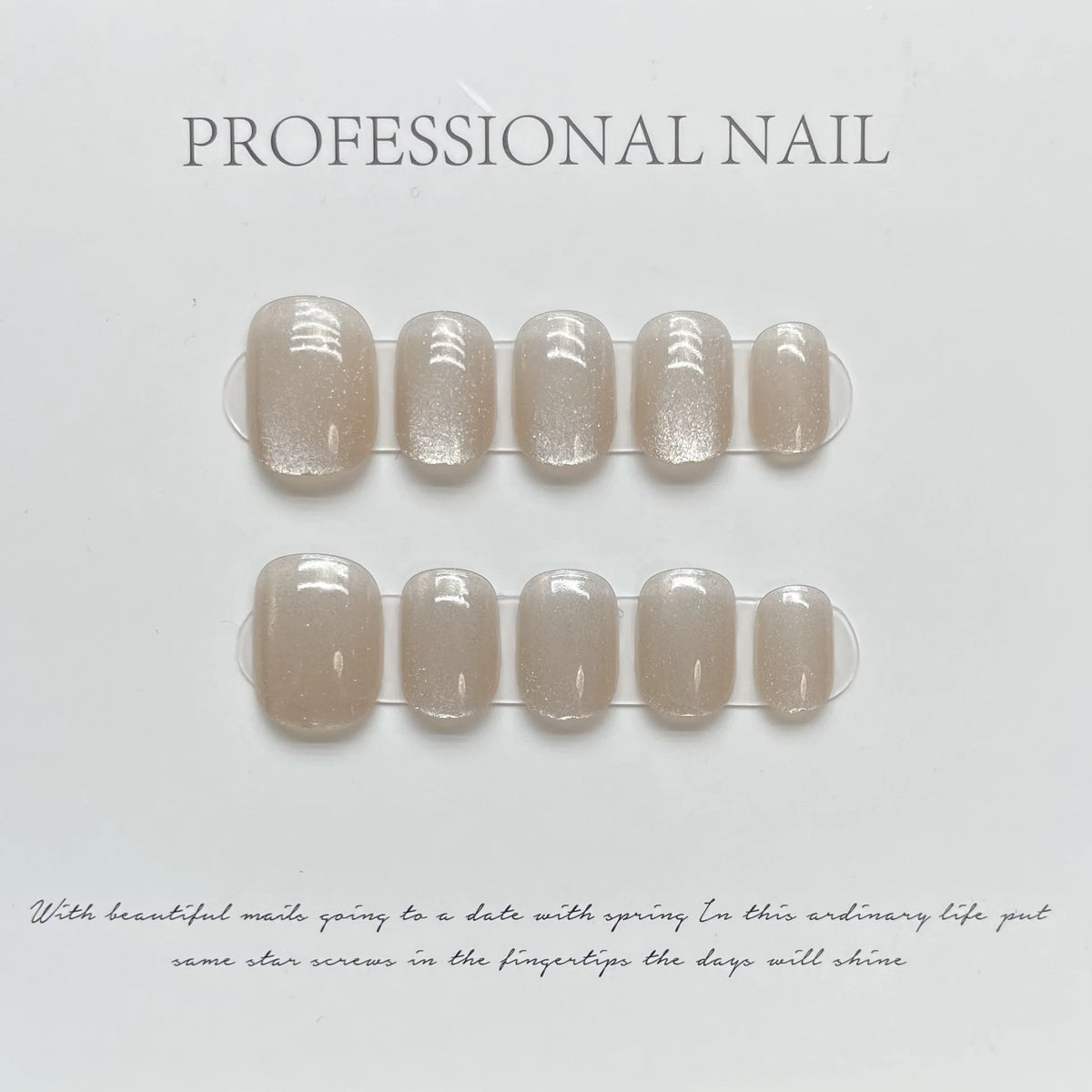 10pcs Pink Cat Eye Handmade Press on Nails Simple Fake Nails False Nail Artificial Nail Накладные Ногти Uñas Postizas Mujer 네일팁