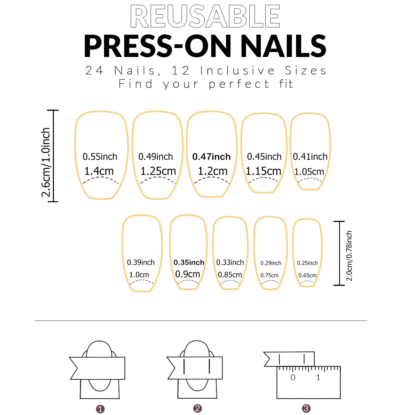 24pcs Instantly Upgrade Your Look With Pink and white gradient false nail set 1pc Nail File & 1Nail Glue Sticker Kit Nails
