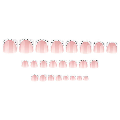French White False Toe Nails 24pcs Simple Design Full Cover Acrylic Fake Toe Nails Press On Toenails Short Square Diy Manicure