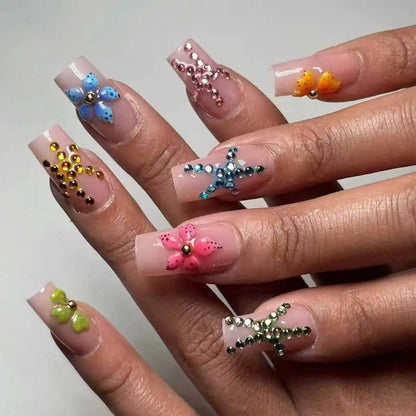 24pcs Press on Nails Short Almond Bowknot Black Press on Nails White Pearl Sweet French Tip Press on Nails Cute Nail Artificial