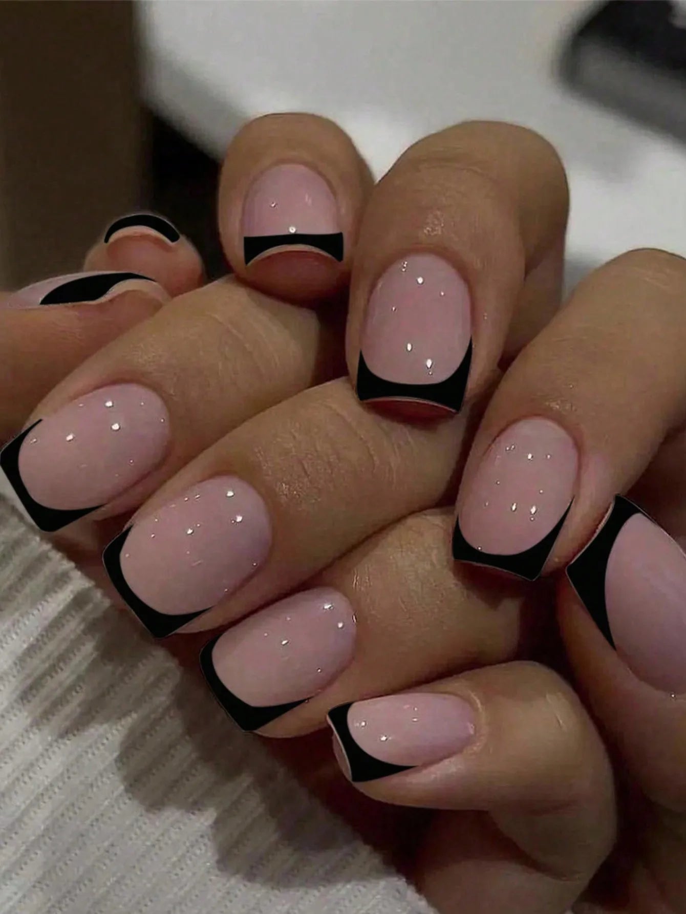 ARTAUG 24PCS Short colourful press on nails cartoon drawing press on nails cute sweety nails for girl women gift