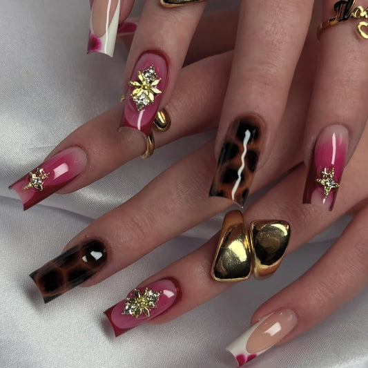 24pcs Long French Square Press on Nails Colorful Fake Nails Simple False Nail Artificial Tips Накладные Ногти Uñas Postizas 네일팁