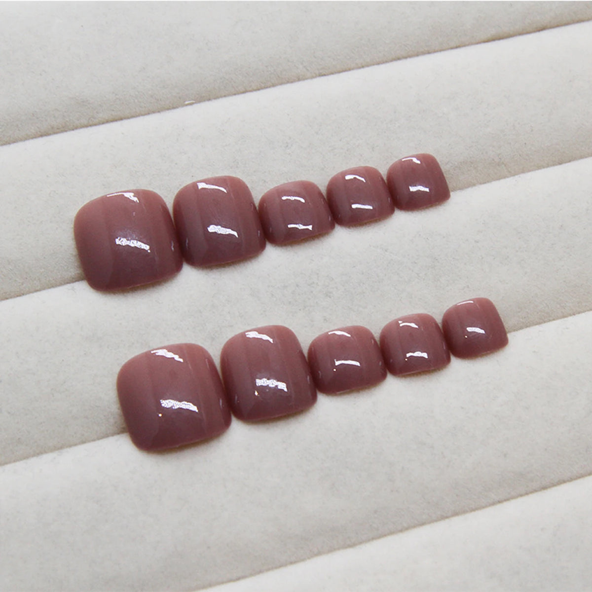 24Pcs Fake Toenails Solid Color Wearable Press on Toe Nails Summer Women DIY Artificial Manicure Short False Nails for Foot