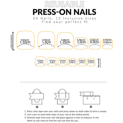 24PCS Women's Solid Color Black Toenail Press, Matte Fake Toenail Press, Short Square Acrylic Press, Reusable Black Toenail